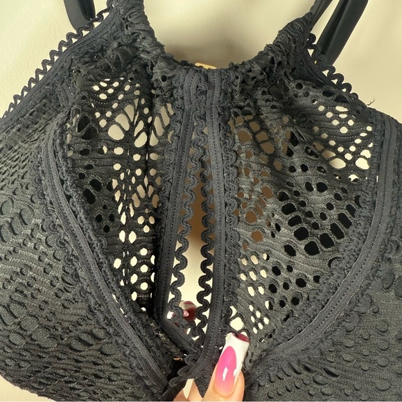 Adore Me Lianne Contour Plus Black Lace Bikini Top Size 0X - Picture 3 of 11